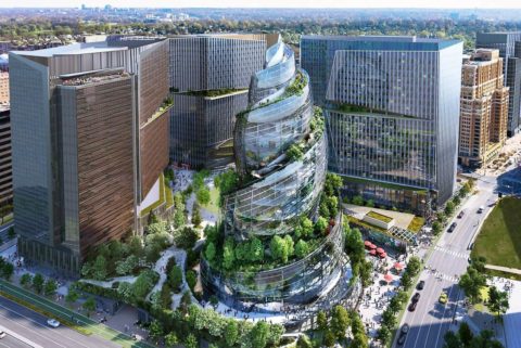 Das Amazon Hauptquartier Doppelhelix-mit-22-Stockwerken-Amazon-zeigt-futuristisches-Hauptquartier-Das-neue-Hauptquartier-in-der-US-Stadt-Arlington